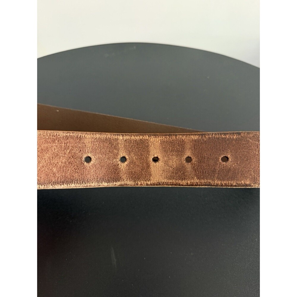 American Eagle Outfitters Women’s Brown Leather Belt Small Replay With Love Buck - Picture 5 of 13